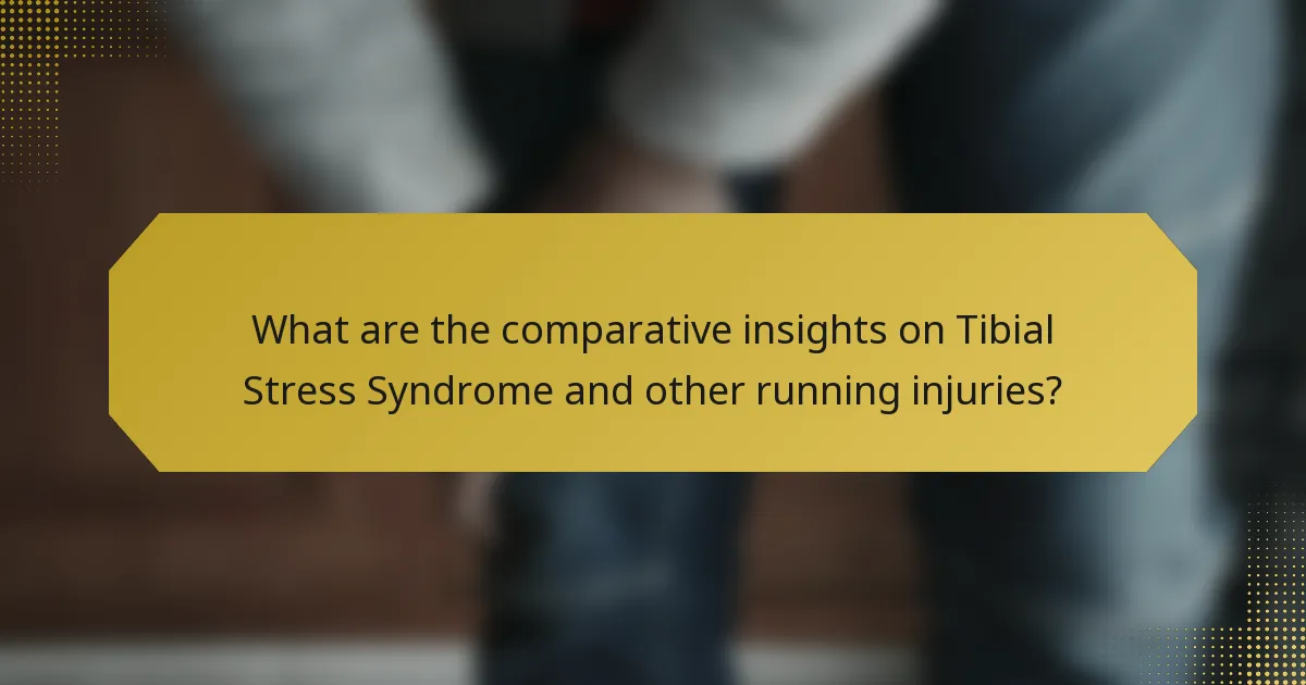 What are the comparative insights on Tibial Stress Syndrome and other running injuries?