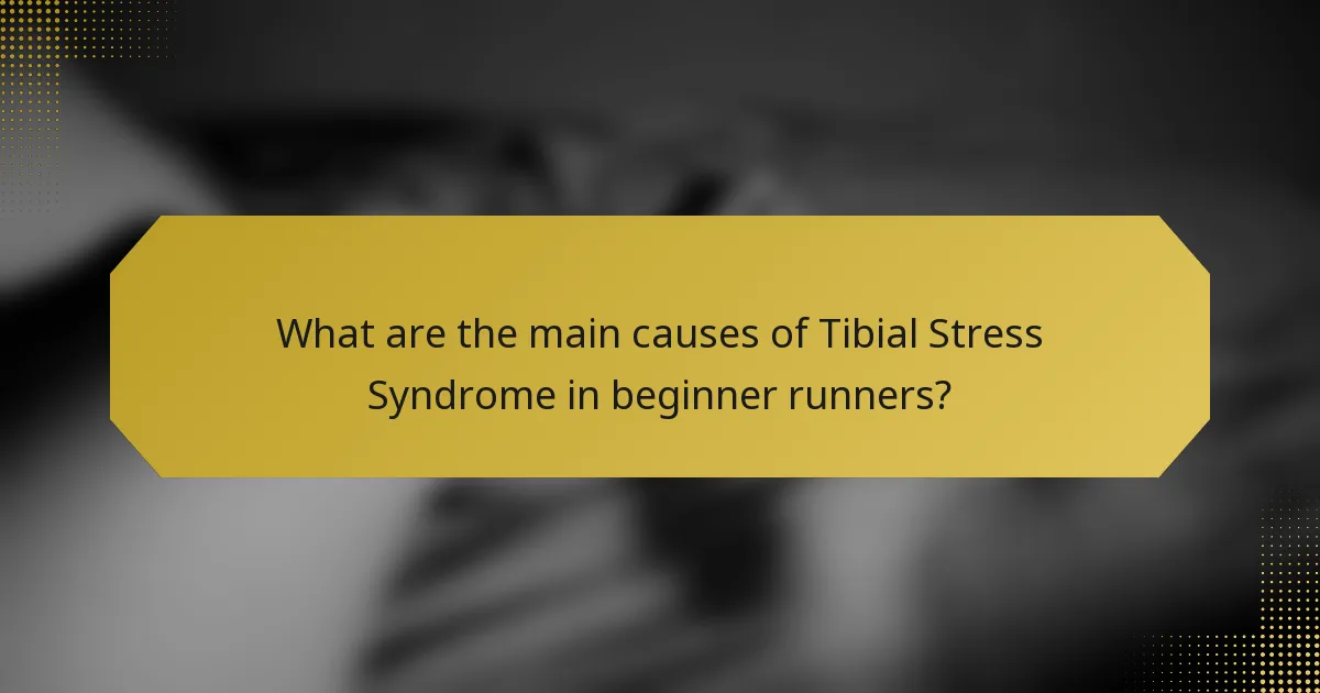 What are the main causes of Tibial Stress Syndrome in beginner runners?