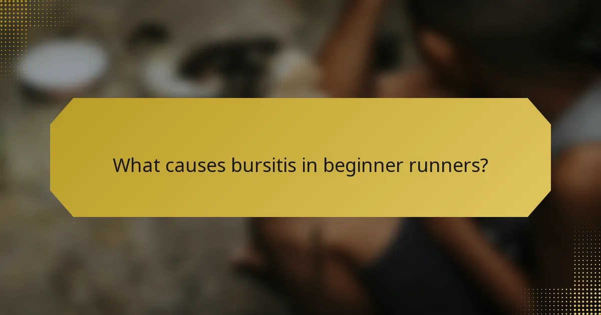 What causes bursitis in beginner runners?